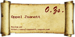 Oppel Zsanett névjegykártya